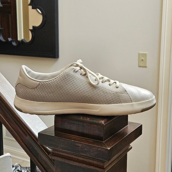 Cole Haan Men's GrandPro Leather Sneakers, Lt Gray, Sz 10 - Picture 8 of 16